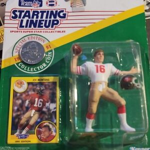 Starting Lineup Joe Montana Figure - White & Gold